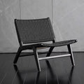 Scandinavian solid wood rope lounge chair single sofa chair b&b hotel lazy chair balcony casual saddle chair reading chair