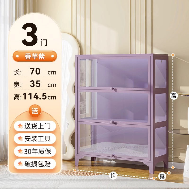 Figure display cabinet glass display cabinet model display rack steel storage cabinet for home dustproof collection storage cabinet