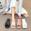 New eva lightweight flat sandals - spring/summer new arrivals, fashionable and versatile casual french style home slippers, solid color slides