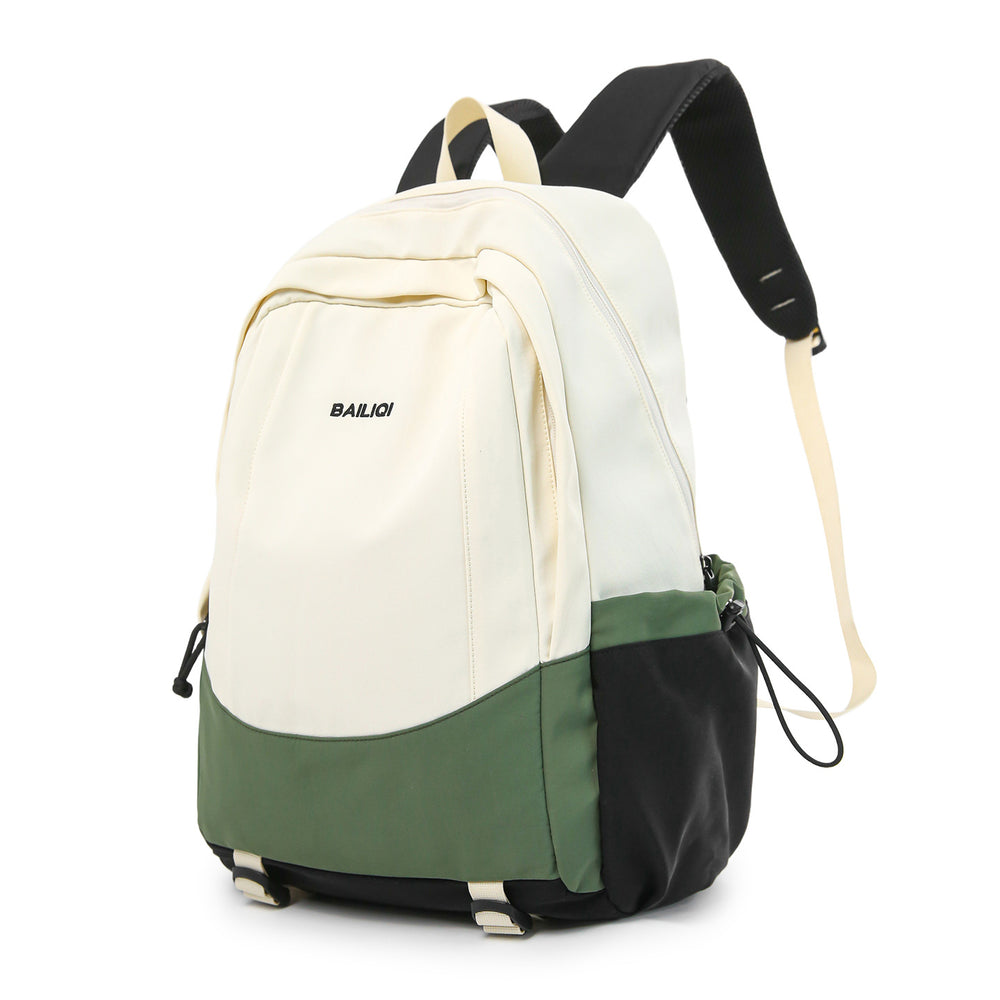 Outdoor backpack color block student backpack college style casual outdoor travel college student schoolbag lightweight backpack for men