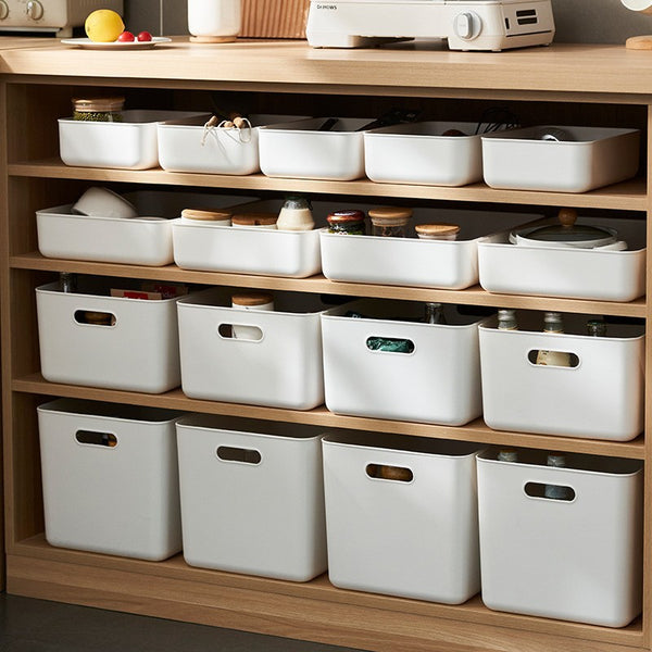 Sundries storage box desktop cosmetics finishing basket dormitory storage kitchen multi-functional storage basket wardrobe clothes box