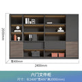Wooden office file cabinet, executive bookcase, background cabinet, document storage cabinet, minimalist modern glass door cabinet