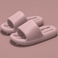 Eva couple's bathroom slippers - men's summer anti-slip home indoor bath slippers - women's hollow-out thick-soled drainage slides for home use