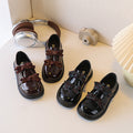 Custom new children's leather shoes korean style girls' lace-trimmed princess shoes elegant student patent leather soft sole flats