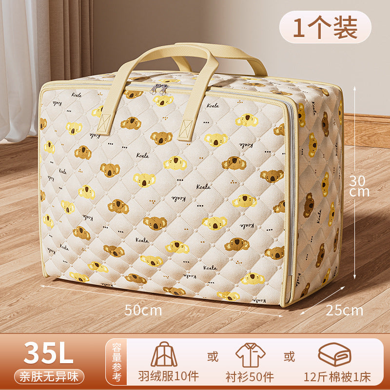 Non-woven koala clothes storage moving bag quilt storage bag travel household fabric finishing storage bag