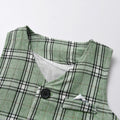 Autumn boys' three-piece outfit: new children's single-breasted long-sleeve shirt, vest, and pants set - baby suit