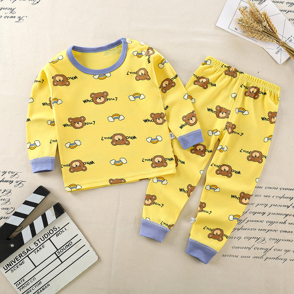 Kids' cotton pajama set - girls' & boys' thermal underwear - wholesale children's home wear