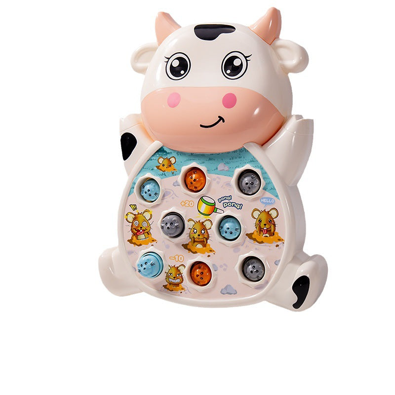 Kids educational electric whack-a-mole infant early education game console pig cow style music toy fun for men and women