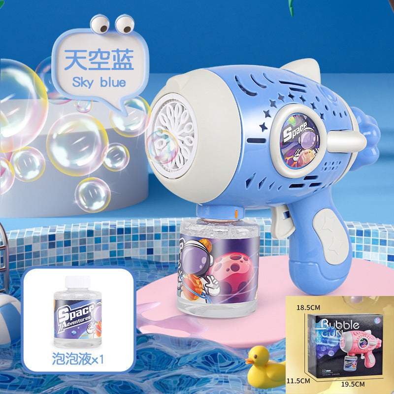 tiktok kids' handheld gatling bubble machine - fully automatic bubble blower - 2026 new model - wholesale toys for boys and girls