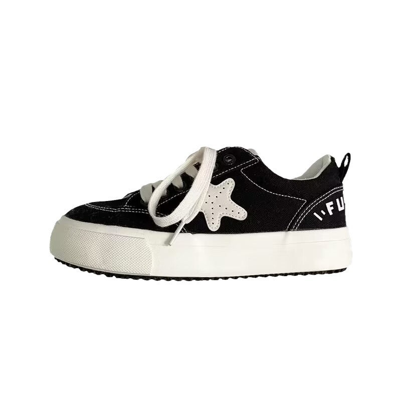 Niche style design girls white shoesflatscasual canvas shoes ins trendy easiest for match 2026new arrivalchic sneakers
