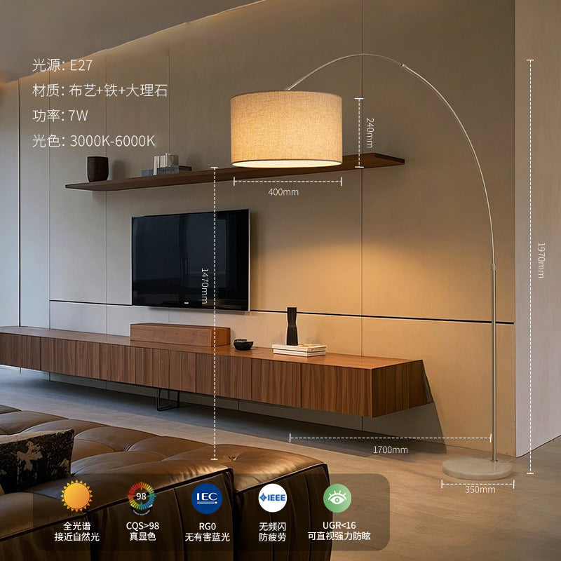 Fishing lamp floor lamp living room sofa next to classy modern minimalist accessible luxury atmosphere lamp popular new home