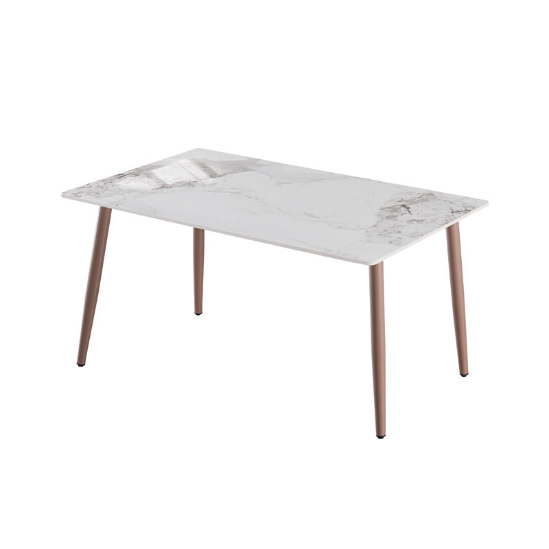 Rock slab dining table combination modern casual italian manufacturer wholesale personalized small apartment rectangular simple table