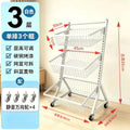 Kitchen basket storage rack, kids' toy organizer, multi-tier mobile storage, household multifunctional trolley