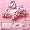 Amazon 2.4g unicorn remote control car - eight-wheel stunt, lights & music, 360° rotation, cute pink toy car
