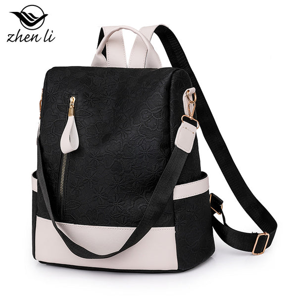 Zhenli  backpack women's casual retro outdoor travel backpack single shoulder dual-purpose backpack women
