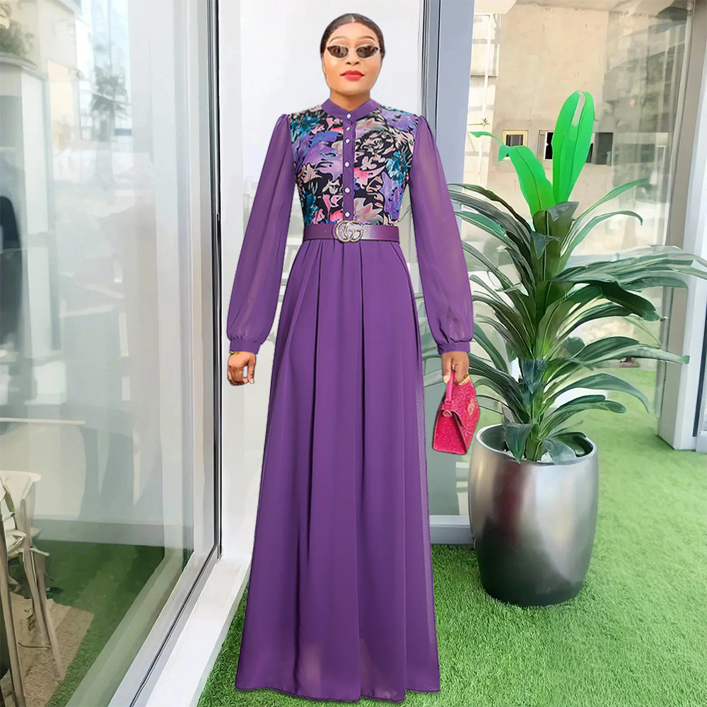 sourcing: african plus-size women's clothing -  &  - evening gowns, slimming new long printed chiffon dresses