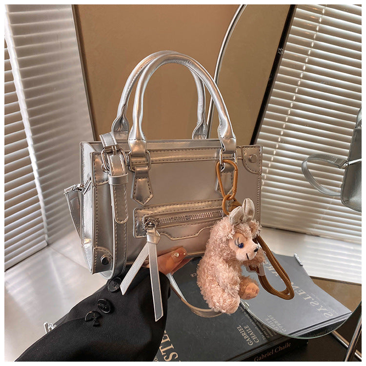 Cross-border high-end Korean version of hand-carried small square bag 2025 new fashion simple and versatile shoulder bag trendy oblique span bag