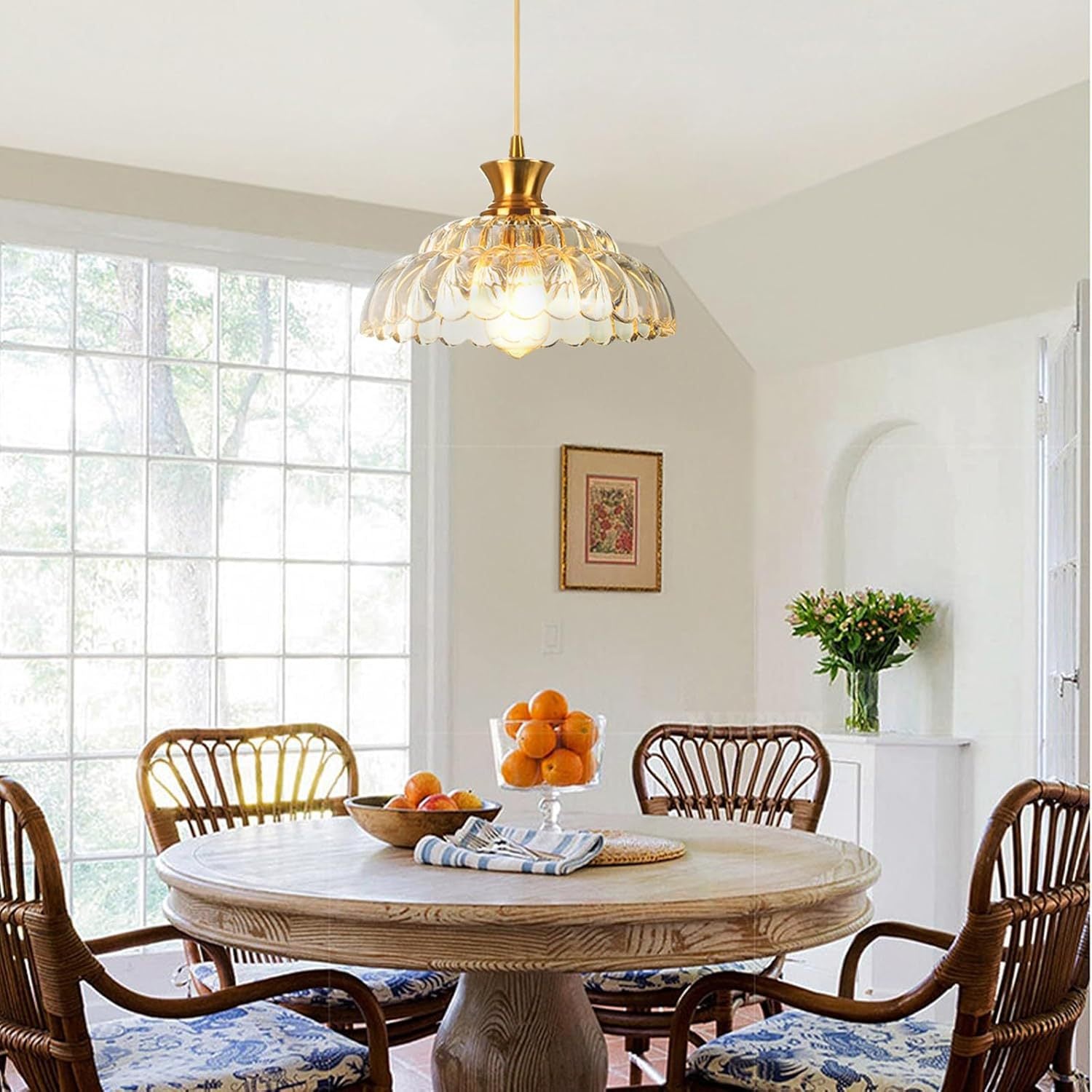 Cross-border modern glass chandelier retro lighting glass fixture for kitchen island dining room bedroom foyer entrance