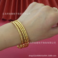 middle eastern women's minimalist gold-plated bangle retro fashion open bangle set, perfect for women's wedding accessories
