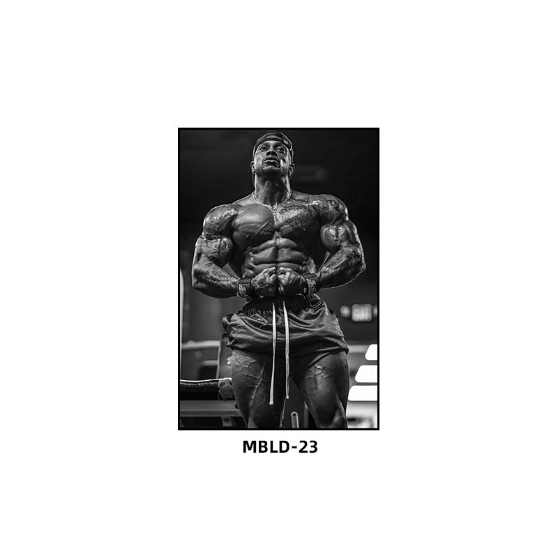 Gym wall decoration painting Brandon Hendrickson boxing gym fighting muscle man hanging painting bodybuilding personal trainer