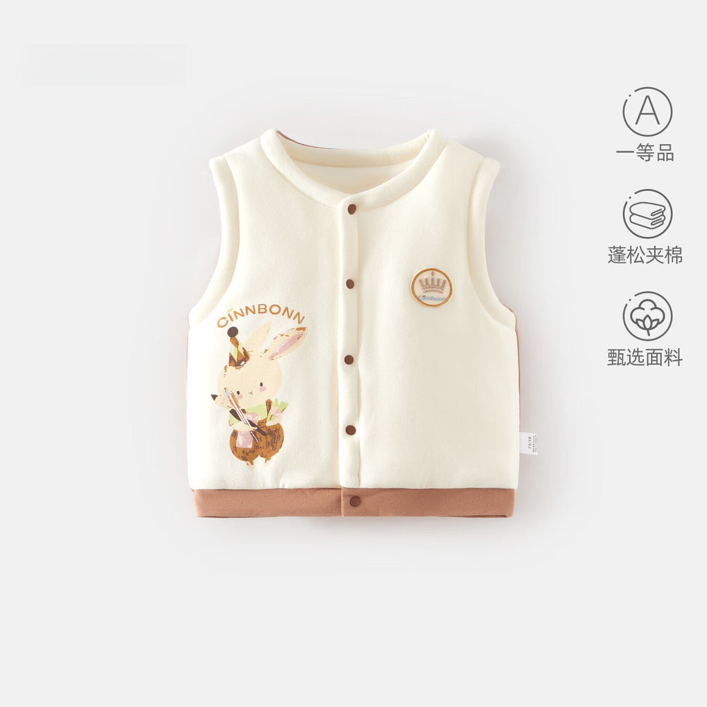 Babibele baby vest - spring, autumn, and winter styles - infant vest, children's warm quilted waistcoat, bone-free outerwear