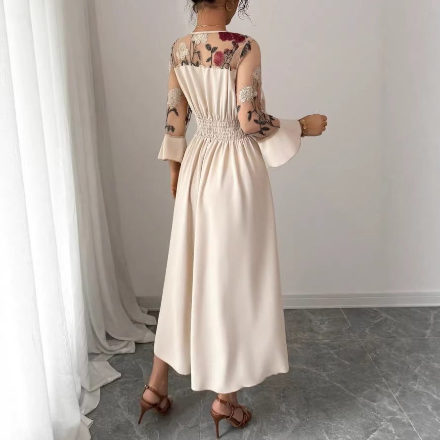 fall/winter new arrival: women's elegant and romantic sleeveless maxi dress - french style for cross-border e-commerce