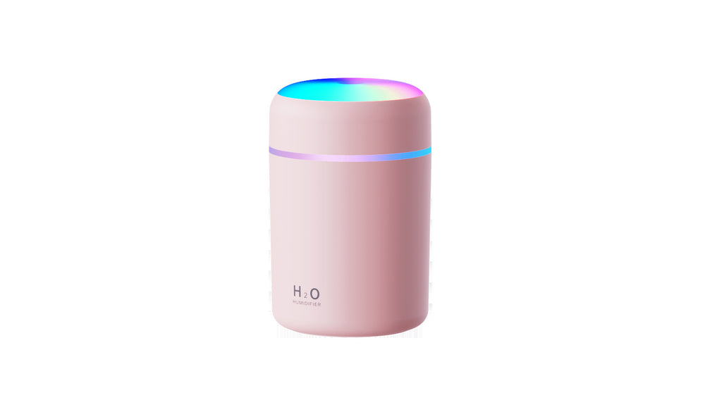 Small desktop air humidifier with ambient light, timer, portable mist, mini for car - cross-border e-commerce