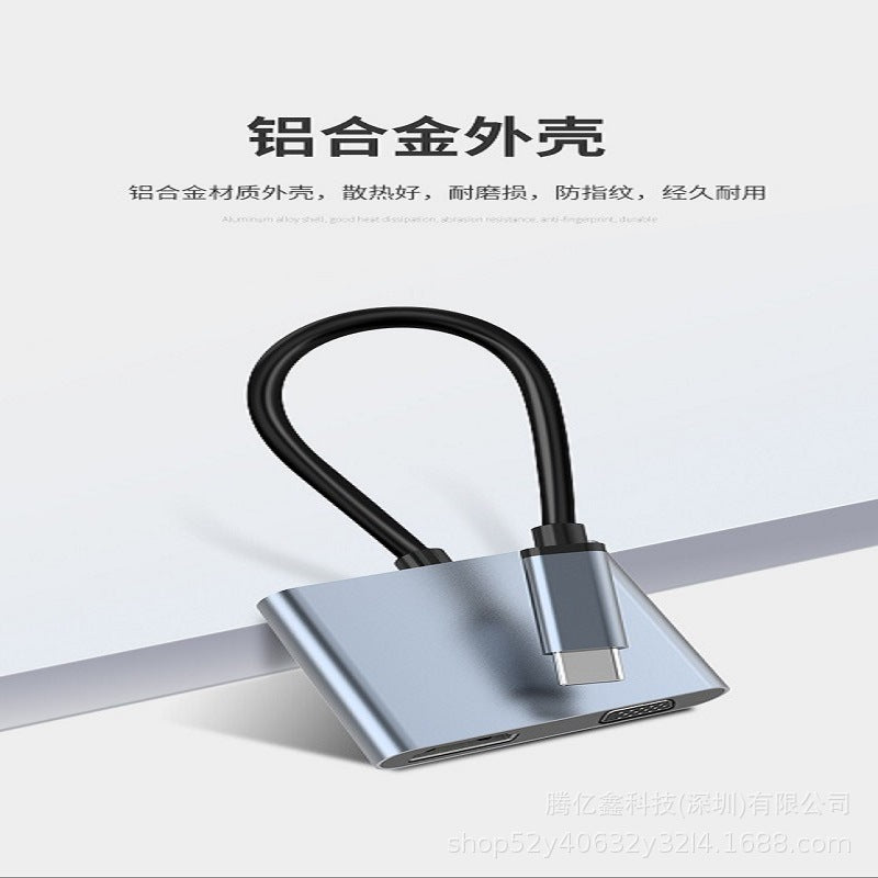 Type-c docking station usb-c to hdmi/vga converter suitable for macipad huawei multi-interface