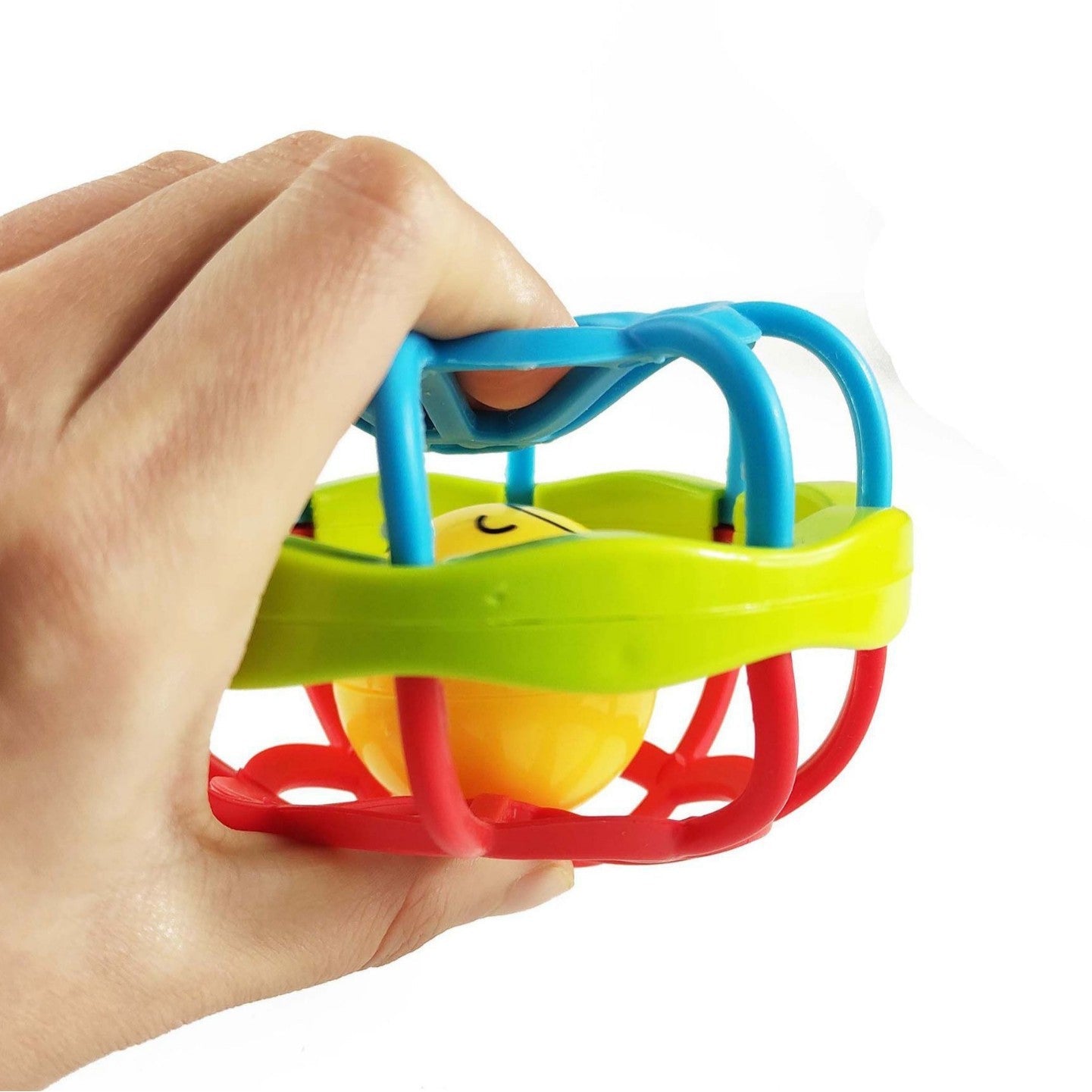 Baby hand grasping rattle ball infant teaching aids rattle puzzle fitness soft glue bell ball baby toothpaste toy wholesale