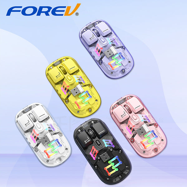 T7 Transparent Wireless Dual Mode RGB Bluetooth Mouse Ergonomic Notebook Tablet PC Universal High Value Now