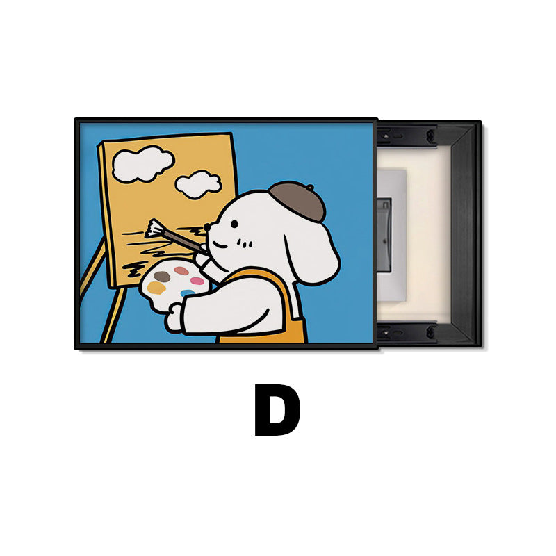 Dopamine ins meter box decorative painting 2024 new distribution box blocking mural switch box hanging painting