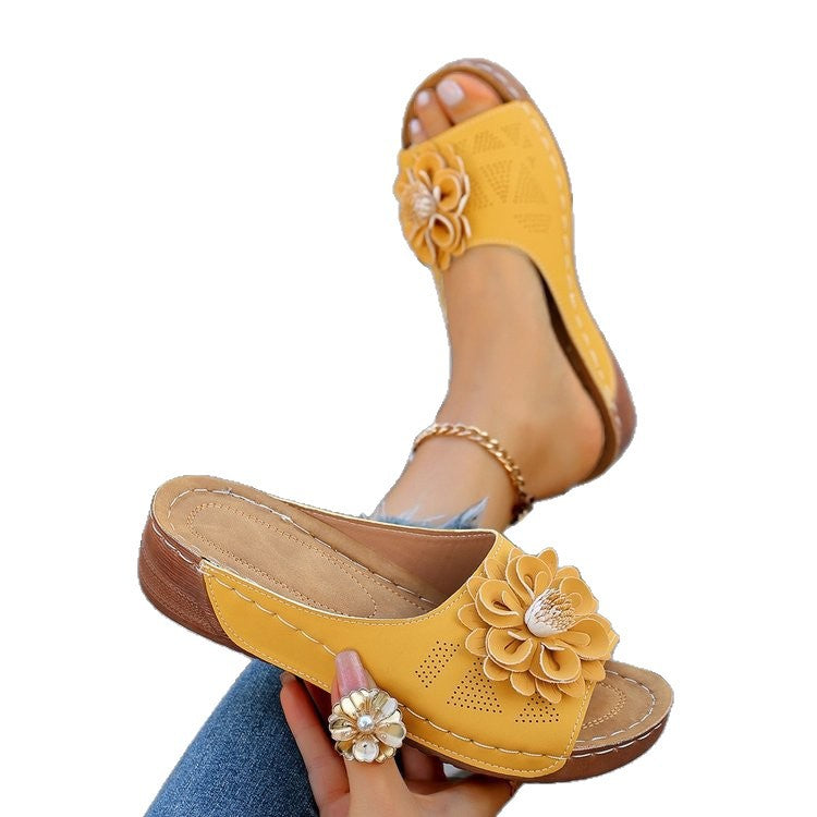summer new arrival: plus-size wedge heel slippers for women (sizes 36-43). wholesale available. dropshipping to  and