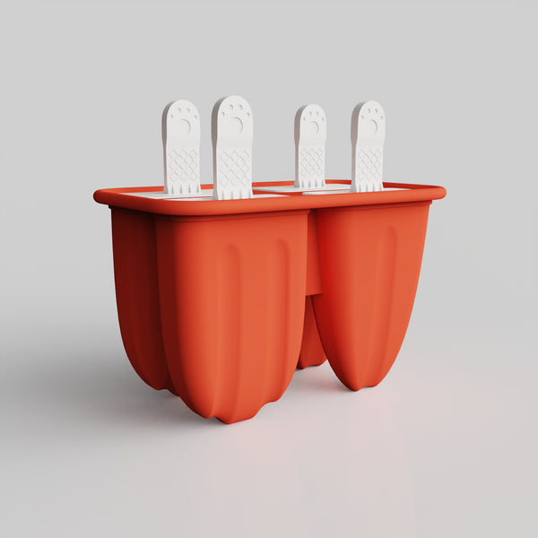 Ice cream 4 grid food grade platinum silicone mold household DIY homemade popsicle ice cream mold with lid