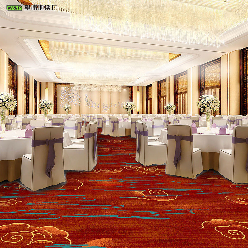 Ready-to-ship printed carpets for hotels and guesthouses, suitable for hallways, corridors, banquet halls, clubs, and billiard rooms. fire-resistant carpet