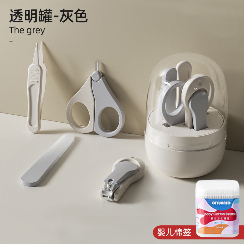 Baby transparent jar nail clipper suit newborn baby nail clipper kids anti-clip small scissors nail clippers