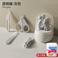 [gray]-lf-new transparent jar + baby cotton swab