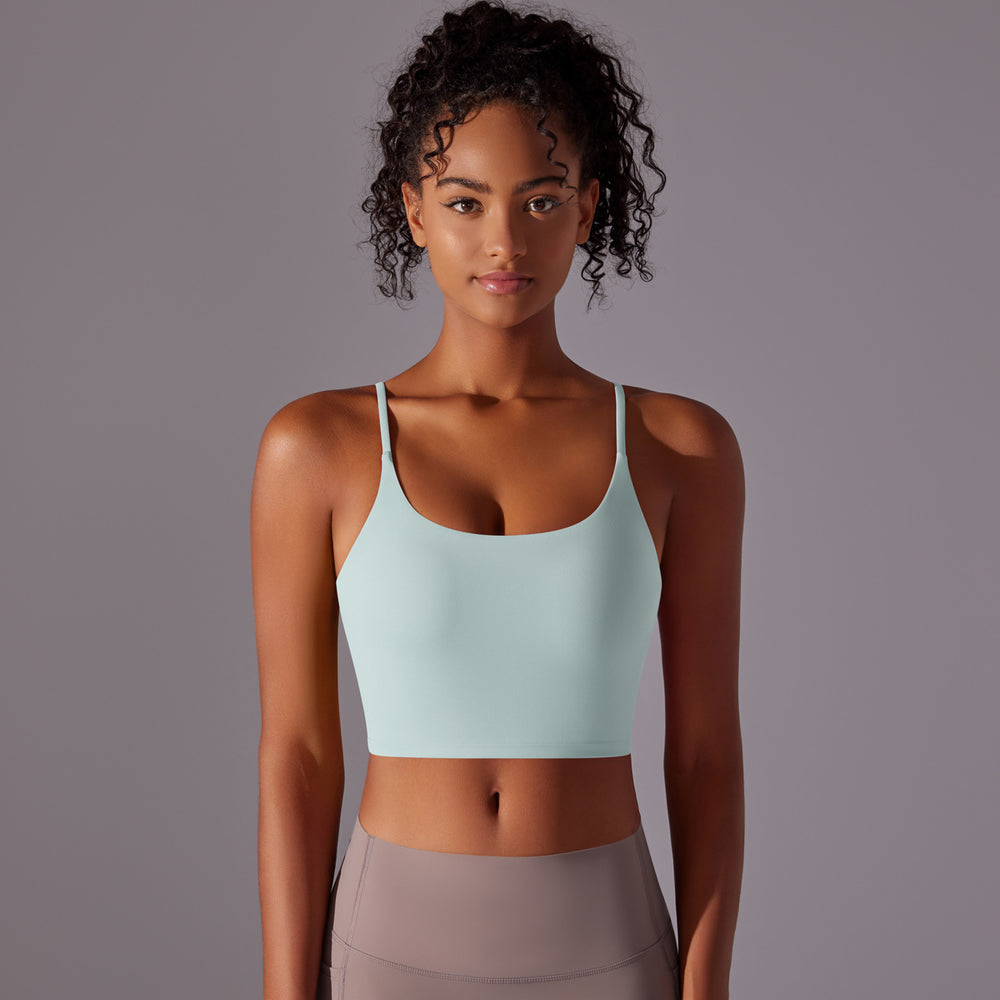 new arrival sling beautiful back sports intimates naked tight yoga bra outwear running fitness vest tops
