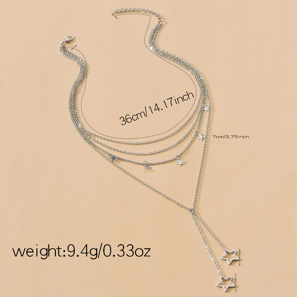 European and american cross-border necklace wholesale: niche, high-end jewelry, light luxury alloy pendant necklaces, women's multi-layer choker accessories