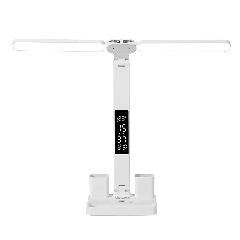 Multifunctional smart display desk lamp - eye protection, plug-in & rechargeable, ideal for elementary school homework, dorm study, and reading