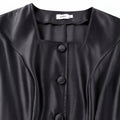 Elegant patchwork suit skirt square neck silm plate button leopard print lantern sleeve satin dress two-piece setset