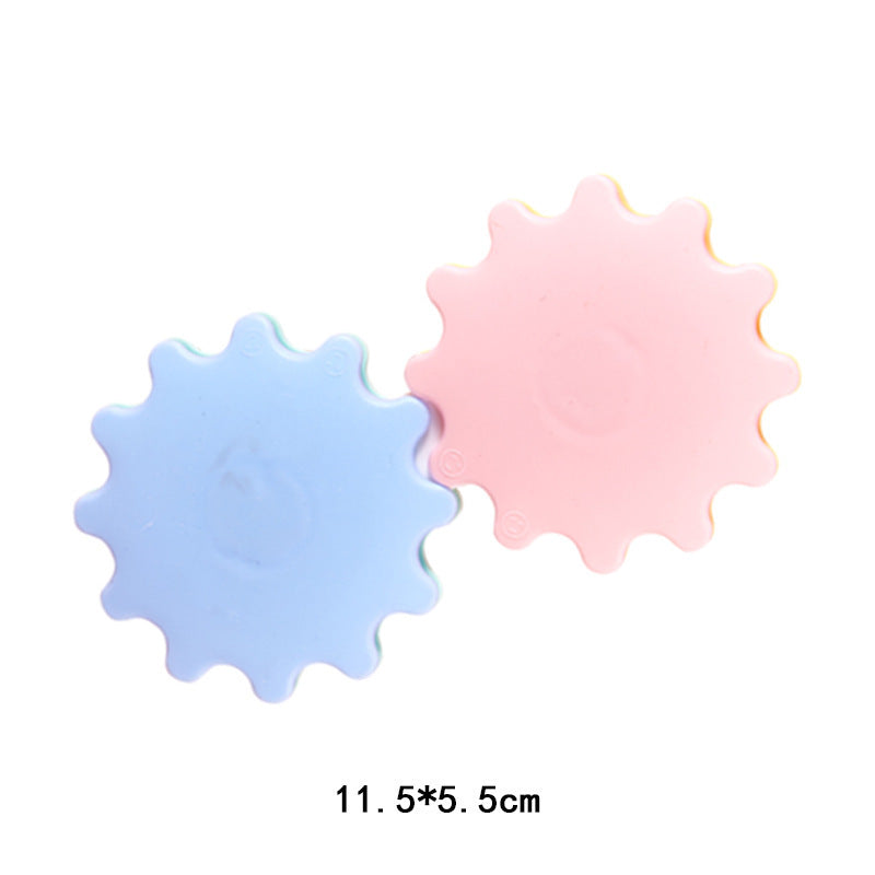 Cross-border  export baby hand rattle toy can bite tooth glue grinding teeth 0-1 year old early education puzzle hand ball
