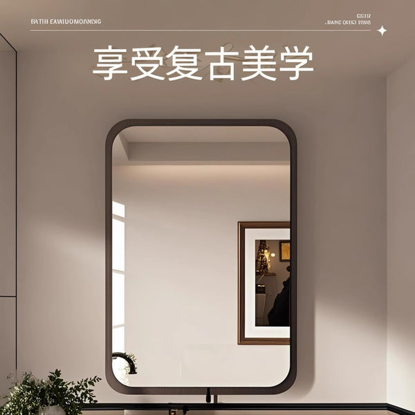 Medieval style makeup mirror Bedroom desktop desktop wall-mounted dressing mirror Light luxury advanced sense Internet celebrity dressing table mirror