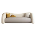 Accessible luxury curved sense of design lazy sofa beauty salon reception rest area bedroom living room fabric leather sofa