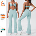 new arrivalslimming look elastic silm yoga clothes suit peach butt yoga pants running fitness clothes suit women