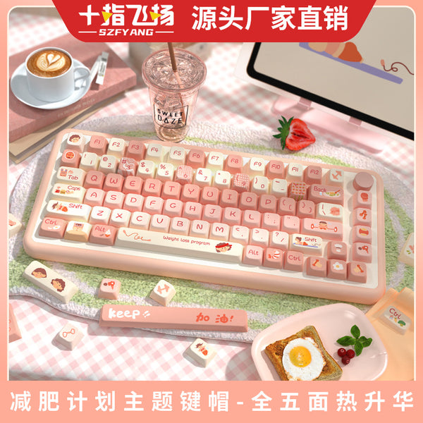 Weight loss plan, original keycap MDA highly personalized customized pbt hot sublimation mechanical keyboard cap