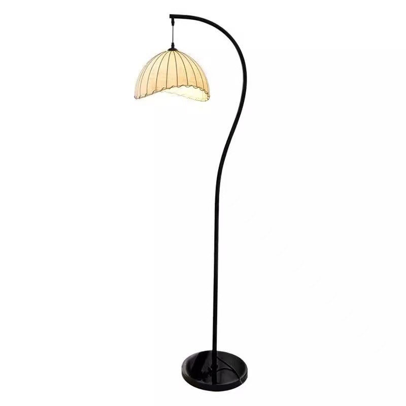 French retro crescent glass bauhaus floor lamp - luxurious artistic living room zen-inspired vintage floor lamp