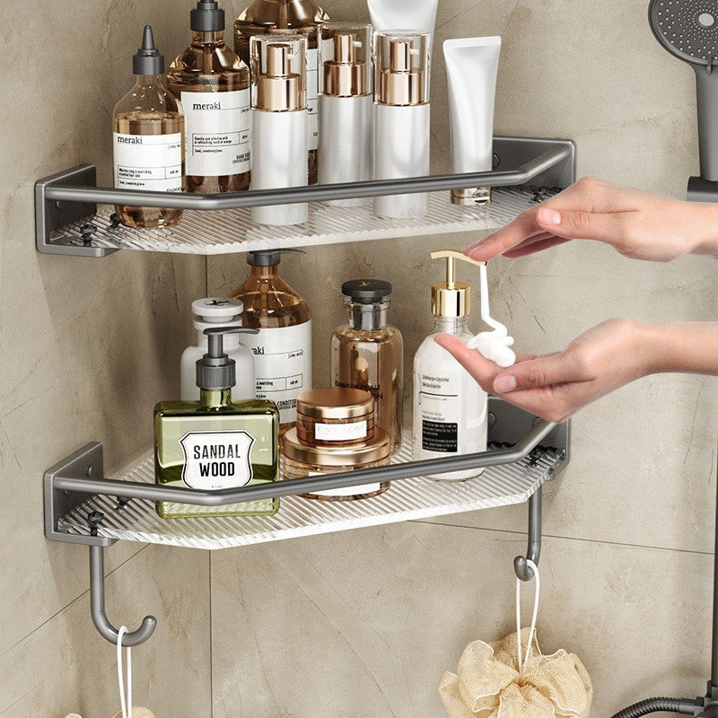 Acrylic toilet toilet rack non-punching bathroom gun gray tripod shower room toilet tripod