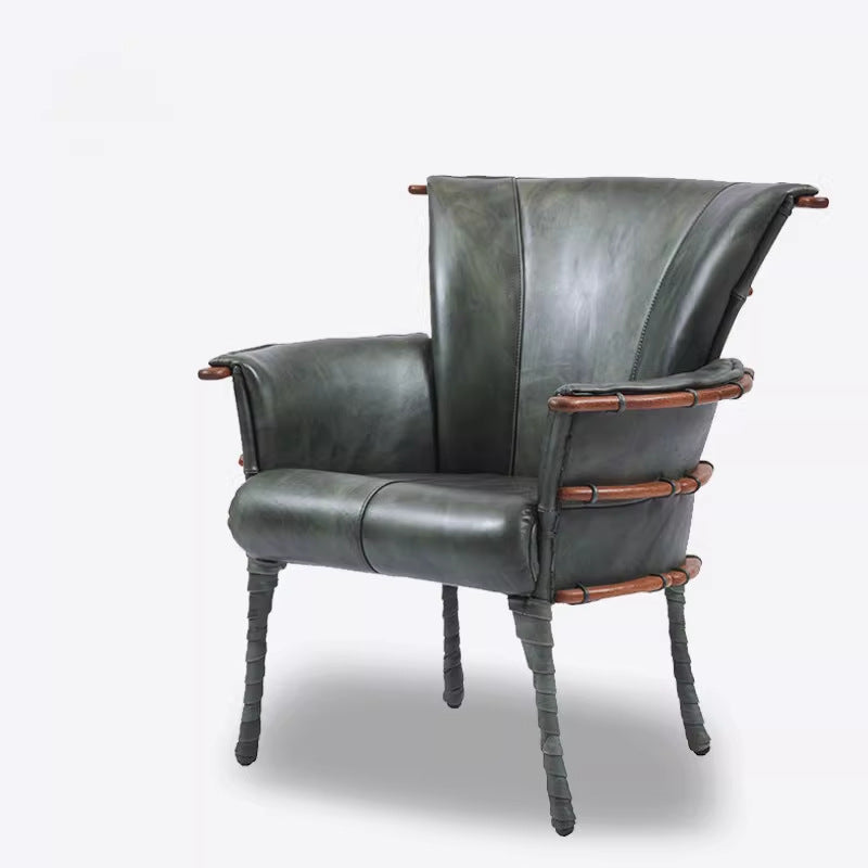 Medieval style tribal palm tea room owner chair sofa chair living room accessible luxuryclassy genuine leather retrocasual tea chair