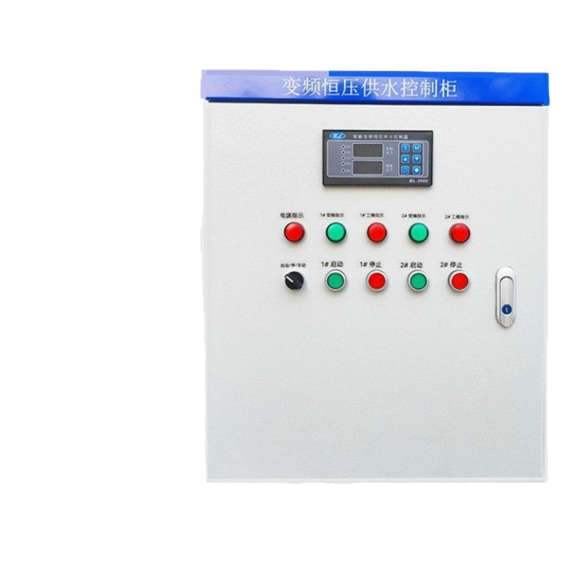 PLC programming frequency conversion control cabinet Low pressure complete set of intelligent programming control box Motor water pump Constant pressure water supply cabinet