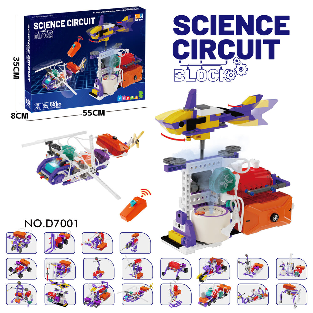 Kids puzzle stereo building large capsules electrical building blocks toys mechanical electric circuit science and education physics small experiment